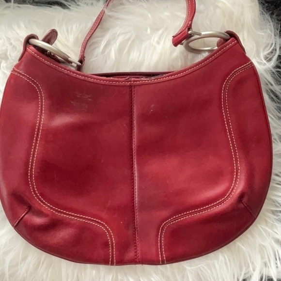 Kenneth Cole Red Burgundy Leather Bag 14 x 9 - Picture 3 of 6